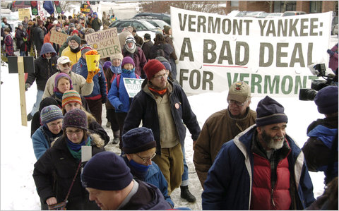 Protestors march against Vermont Yankee