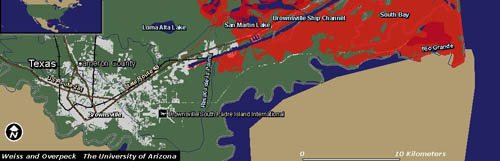 Brownsville climate map